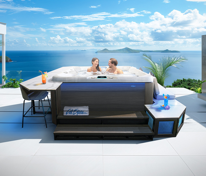 Calspas hot tub being used in a family setting - Burien